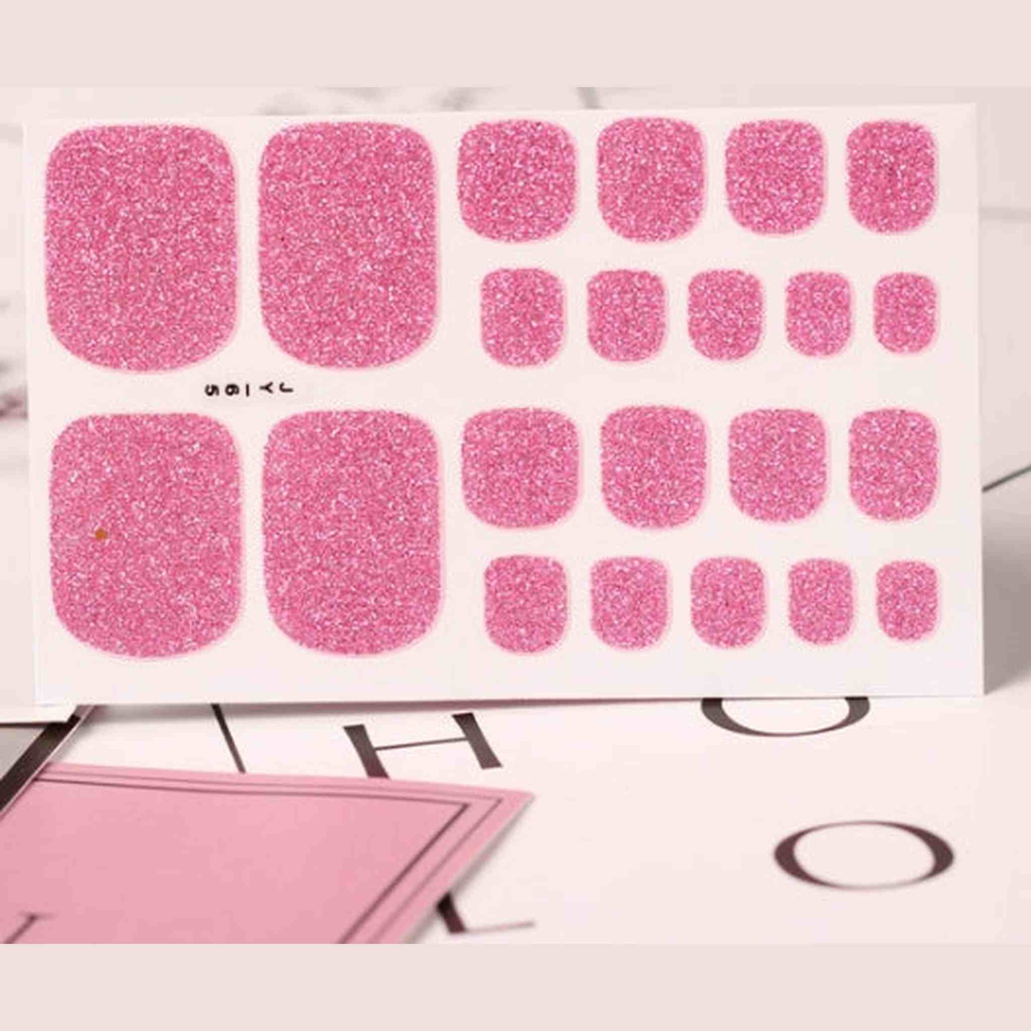 22 Nail Art Stickers Solid Color Green Onion Powder Foot Stickers