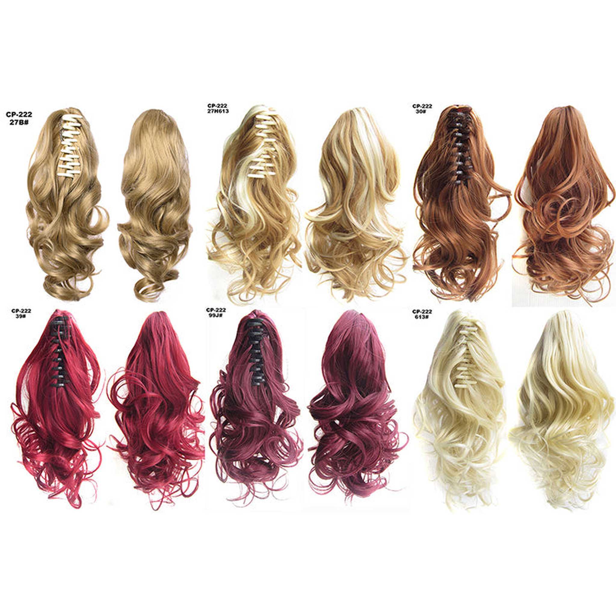 Long Wave Ponytail Wrap Around Ponytail Clip In Hair Headwear Gray Hairpiece Natural Extensions