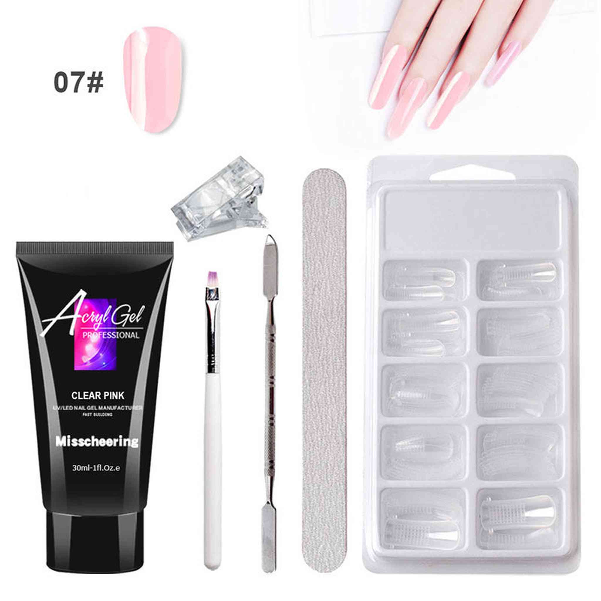 Acrylic Gel Nail Art Extension Set