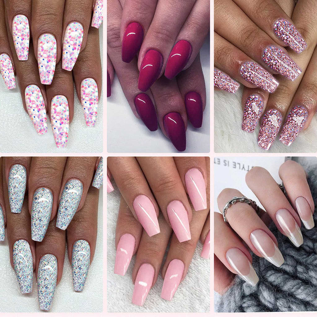 Multi-color mixed nail Poly Gel