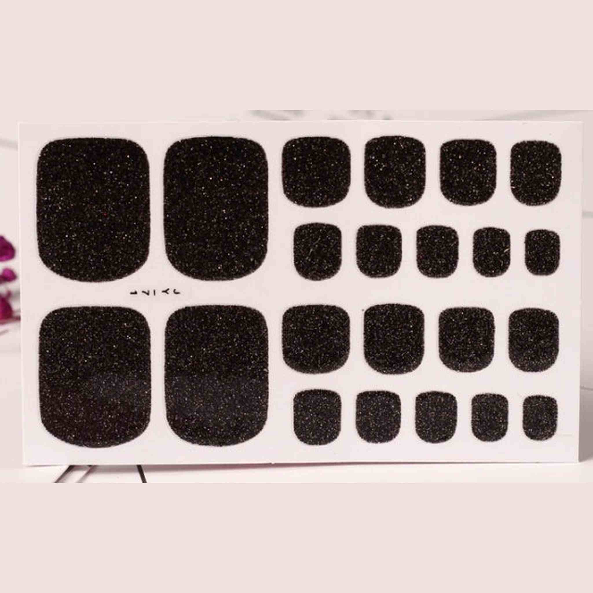 22 Nail Art Stickers Solid Color Green Onion Powder Foot Stickers