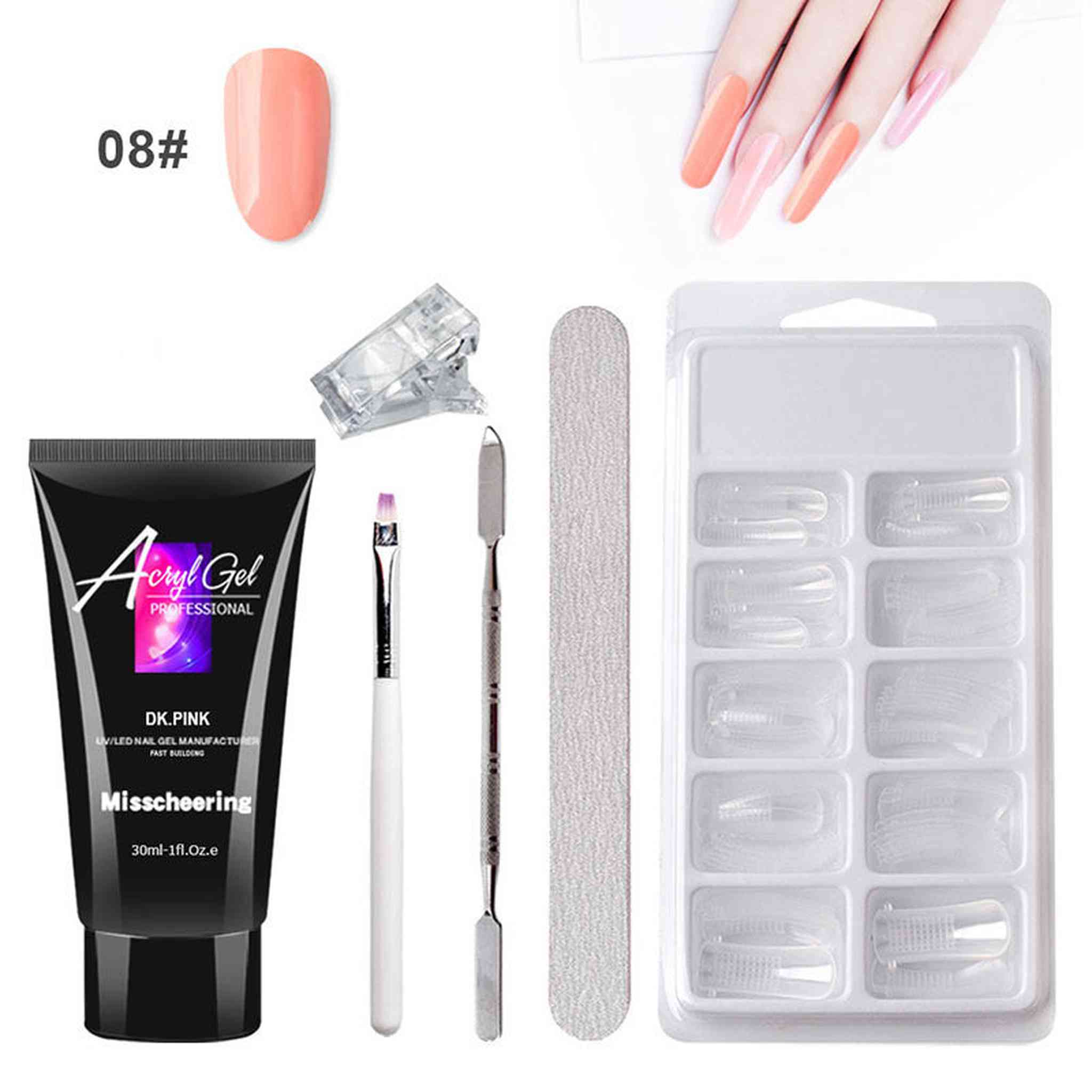 Acrylic Gel Nail Art Extension Set