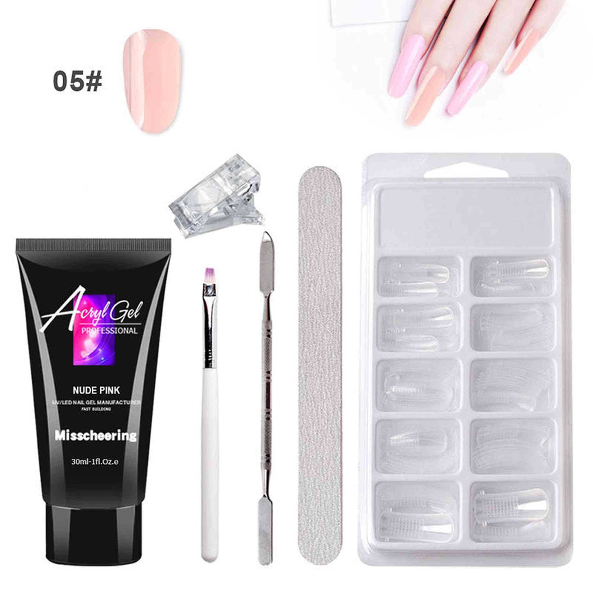 Acrylic Gel Nail Art Extension Set