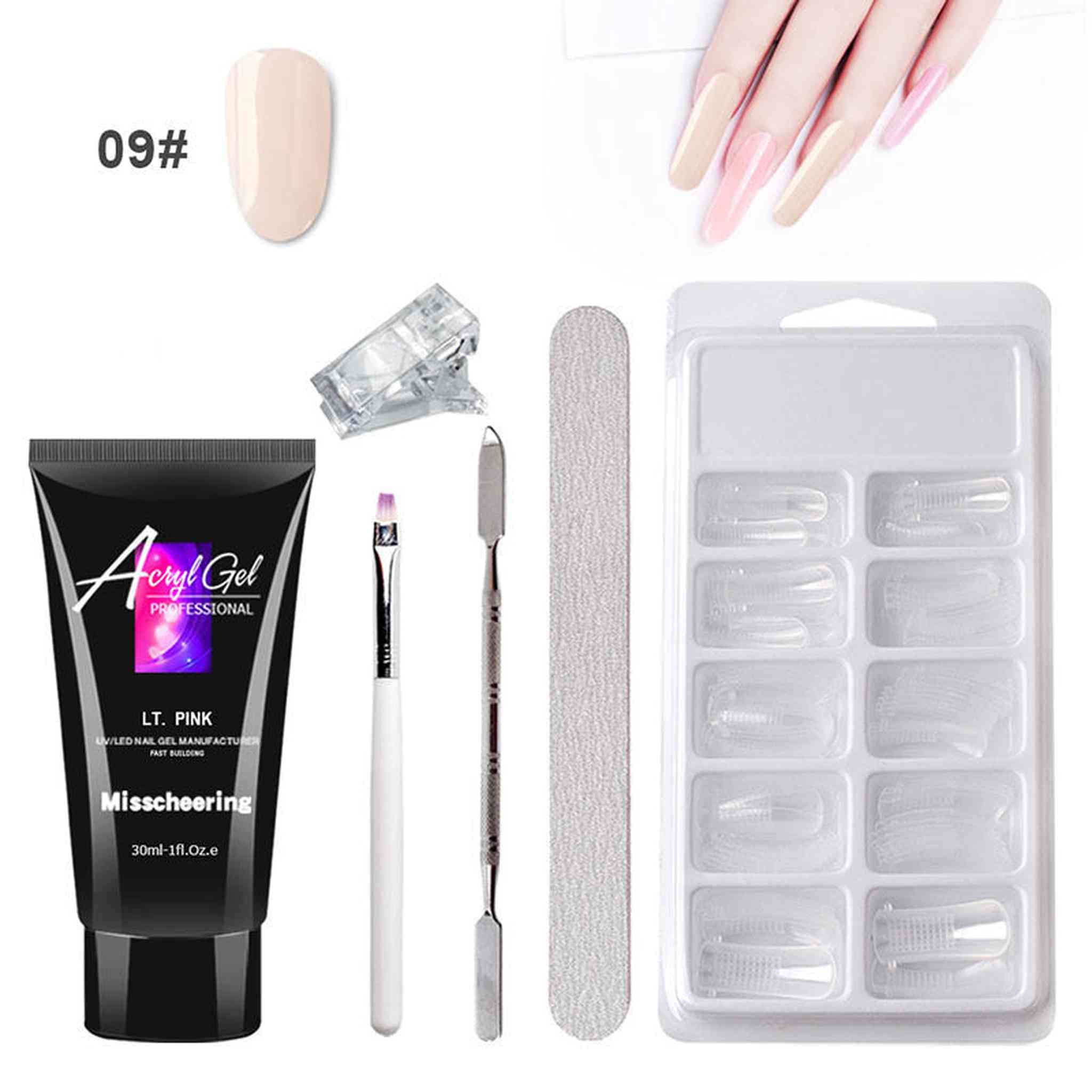 Acrylic Gel Nail Art Extension Set