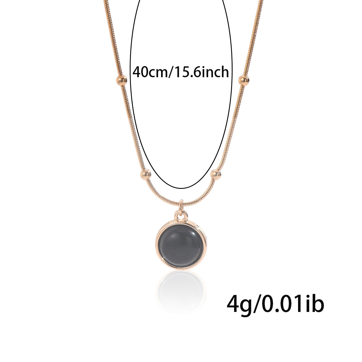 Luxury18K Gold-Plated Mood Responsive Necklace Stainless Steel Modern Minimalist Jewelry With Color Shifting Resin Pendant-Hypoallergenic Gift For Women