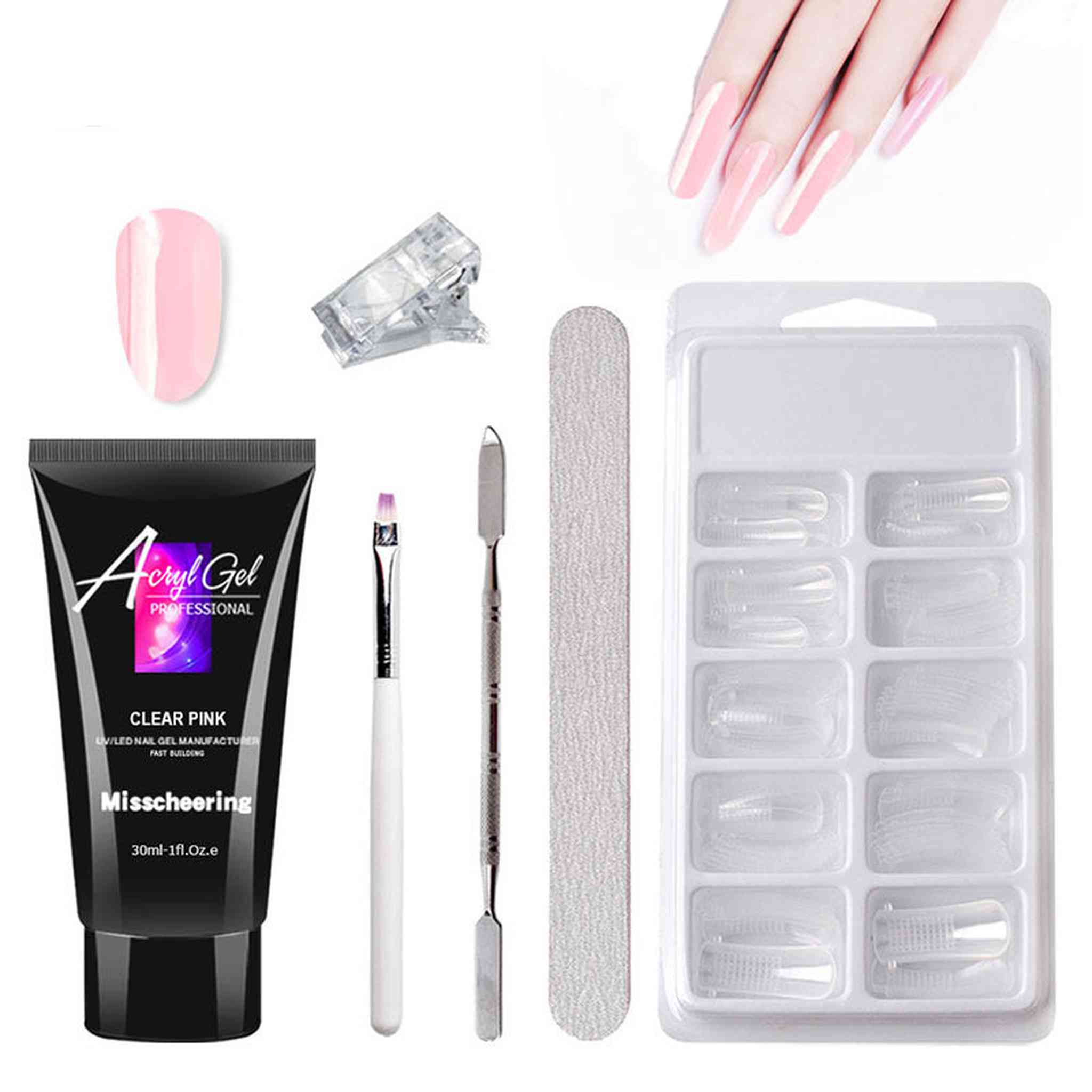 Acrylic Gel Nail Art Extension Set