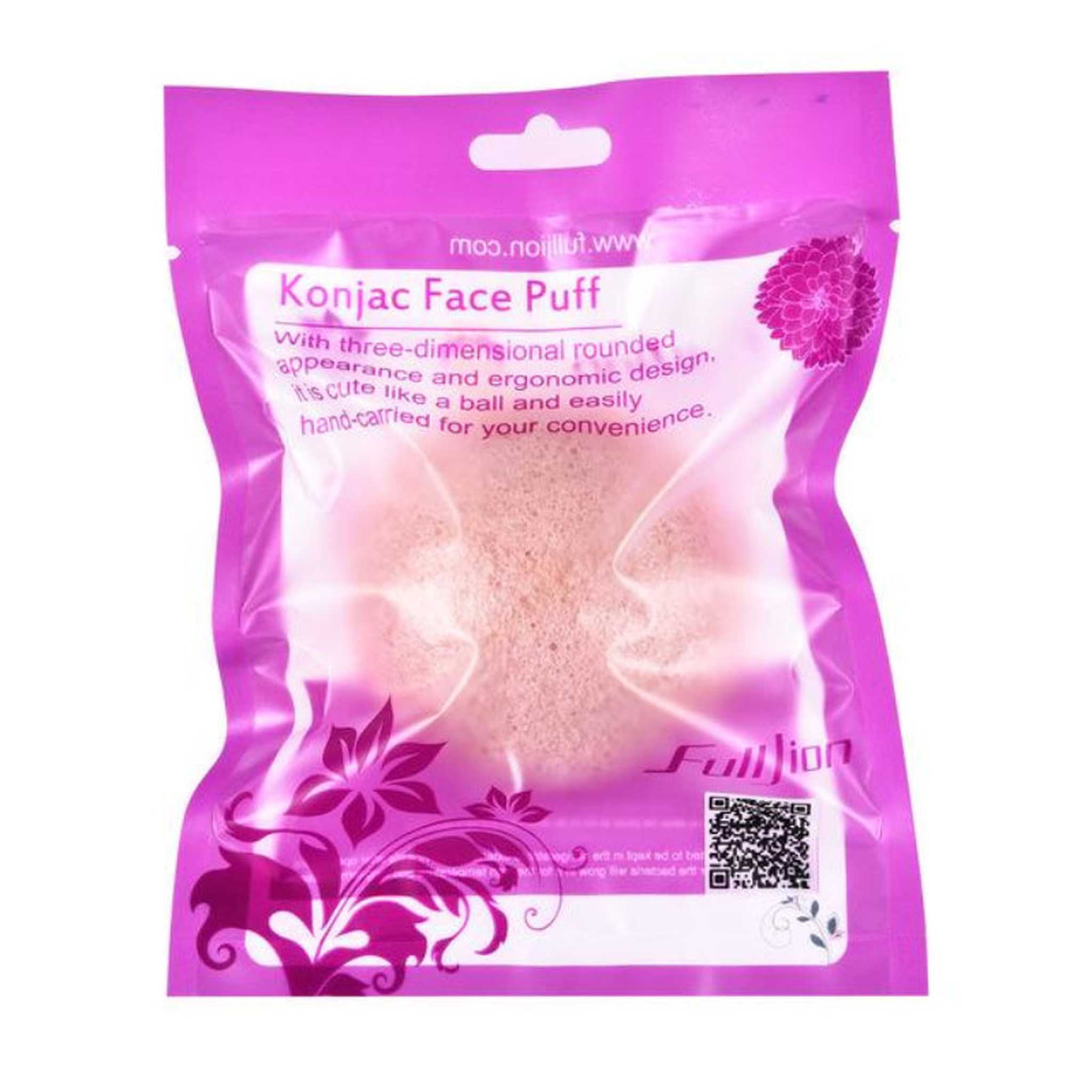 Konjac Face Sponge – Natural Konnyaku Facial Cleansing Exfoliator | Soft Round Face Wash Puff for Deep Pore Cleanse & Gentle Skin Care