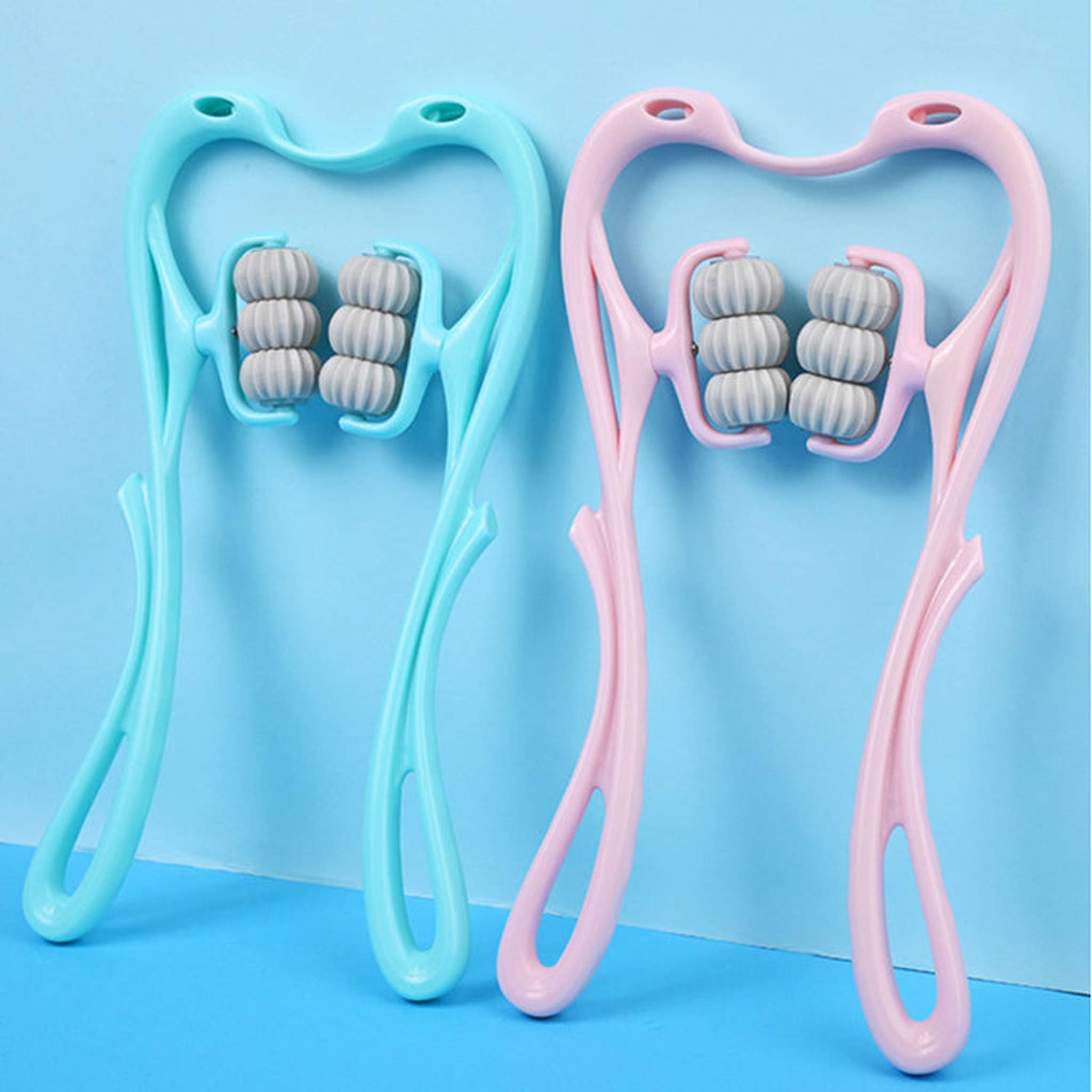 Six-Wheel Manual Neck Massager Roller – Relieve Neck Pain, Tension & Stiffness | Full Body Muscle Massage Tool