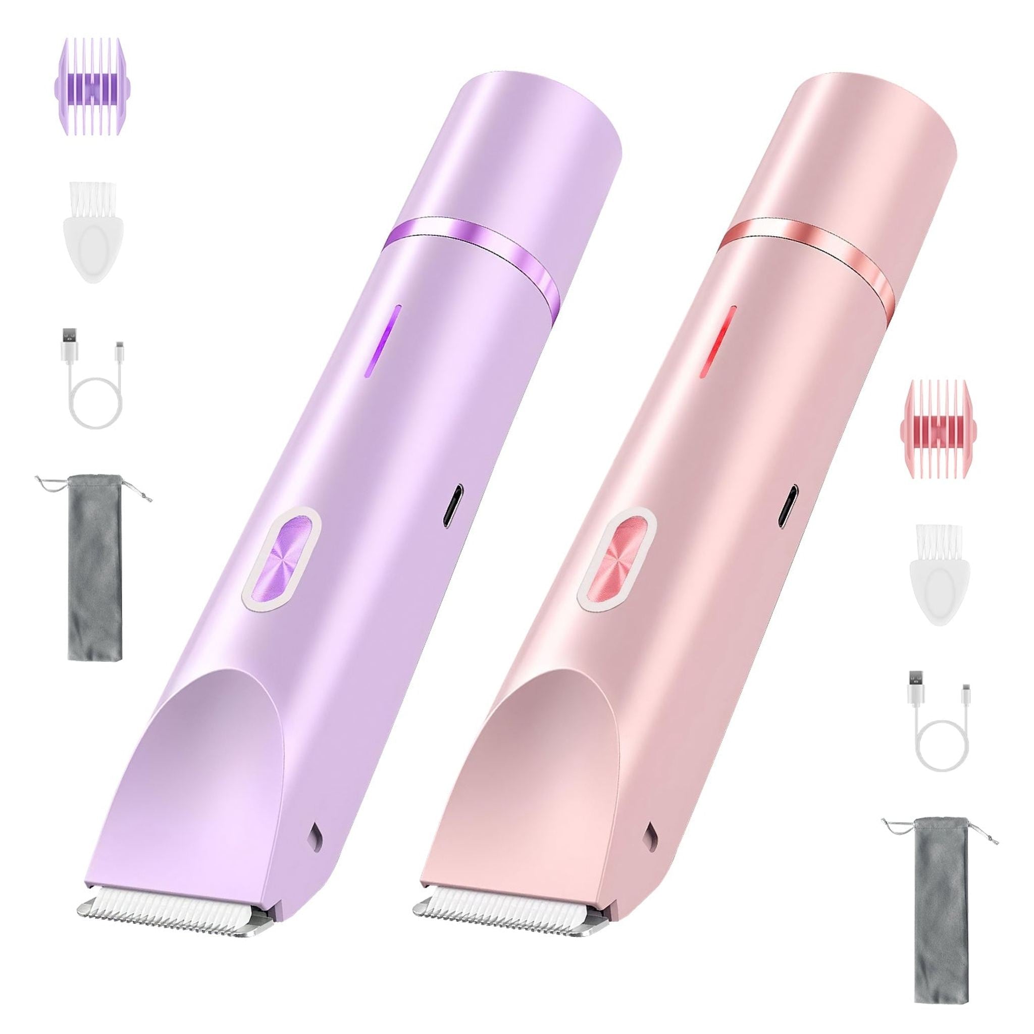 “2-in-1 Bikini Trimmer for Women – Dual-Head Cordless Body Shaver, IPX7 Waterproof Rechargeable Pubic Hair Razor, Wet & Dry Use for Bikini, Underarm, Legs & Body Grooming”ace
