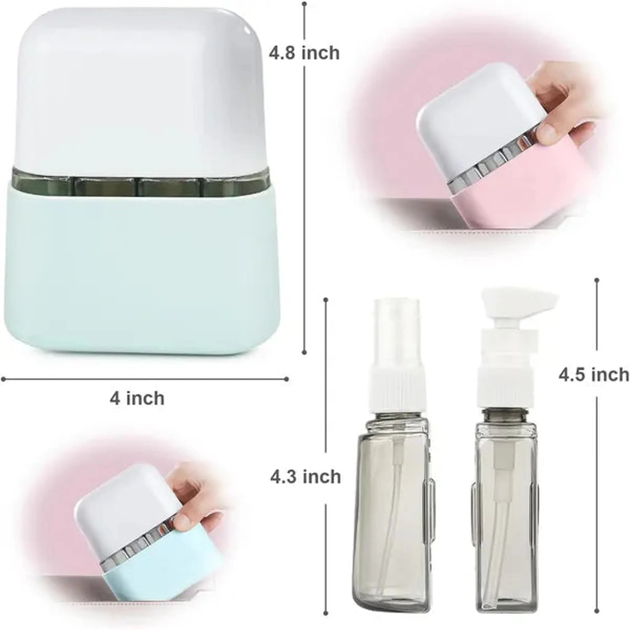 8-Pack Travel Bottle Set – TSA Approved Travel Size Containers for Shampoo, Lotion & Cosmetics