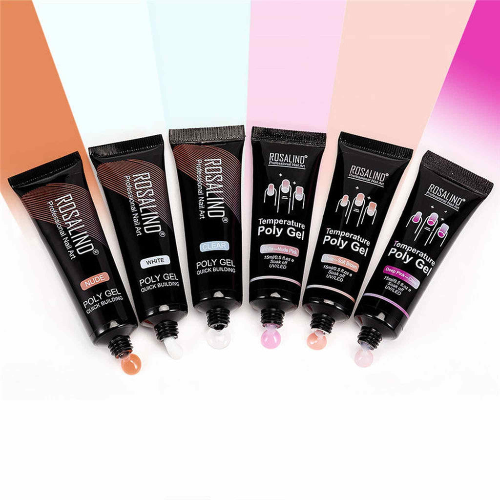 Multi-color mixed nail Poly Gel