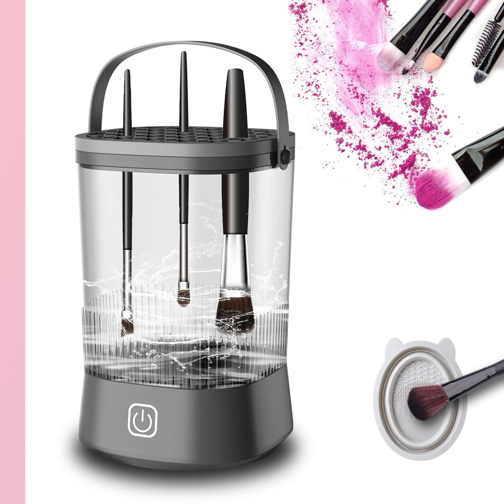 Electric Makeup Brush Cleaner - 9000 RPM Makeup Brush Cleaning Machine, Waterproof Automatic Makeup Brush Cleaner For Makeup Sponges And Brushes