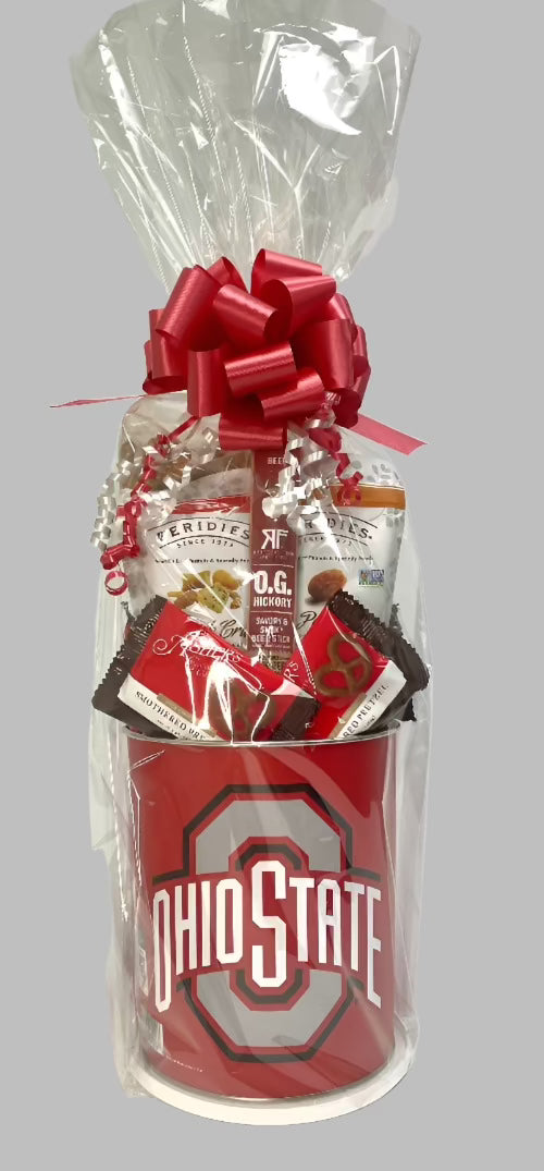 2024 National Champions Ohio State Buckeyes Gift Tin Basket