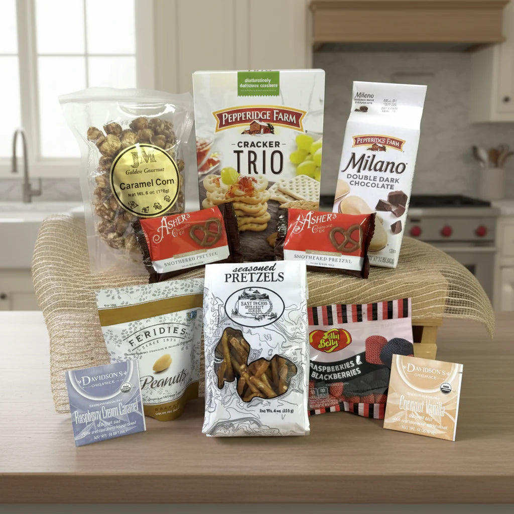 Small Sunflower Gift Basket - Gourmet Snacks & Treats