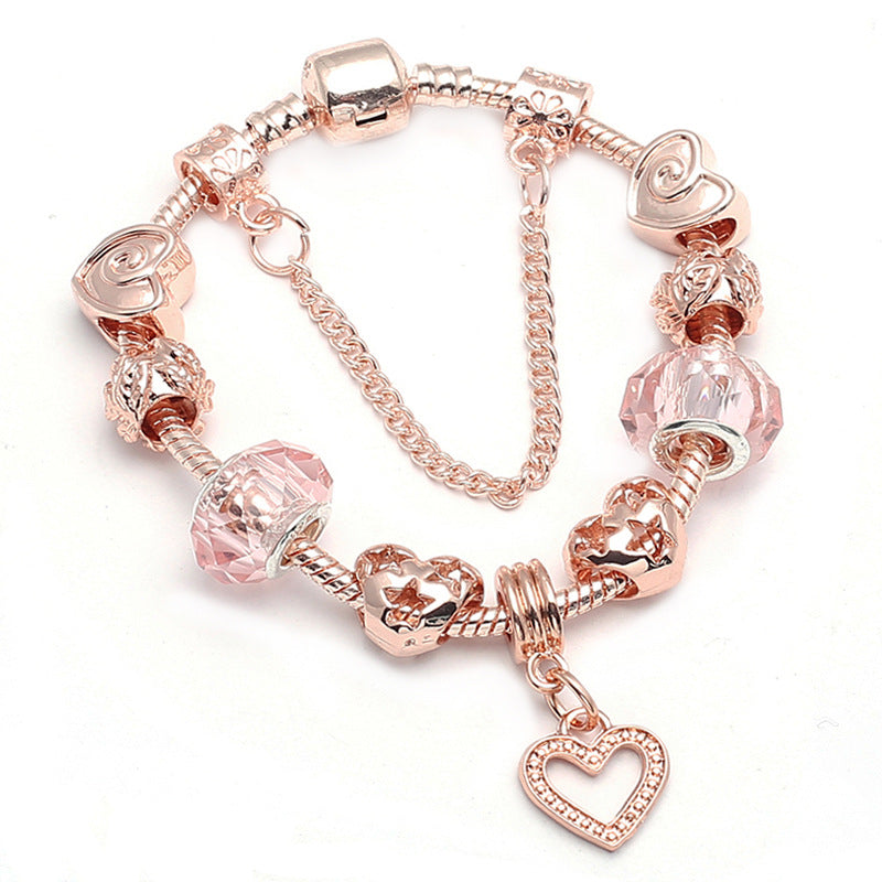 Rose Gold Geometric Bracelet for Women – Trendy Fashion Love Jewelry