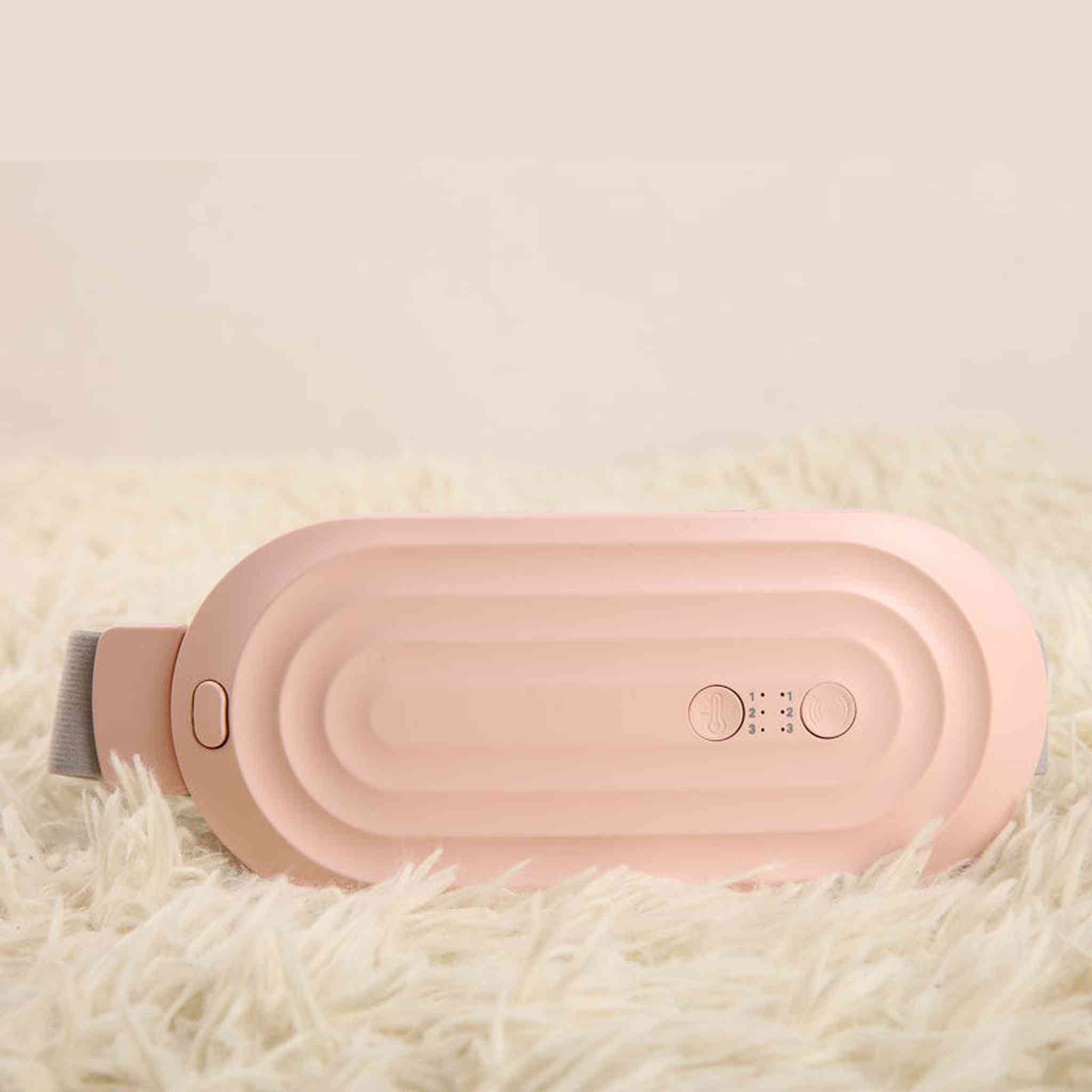 Menstrual Heating Pad – Smart Warm Belt for Period Cramps Relief, Vibrating Abdominal Massager, Electric Heat Waist Belt for PMS & Back Pain
