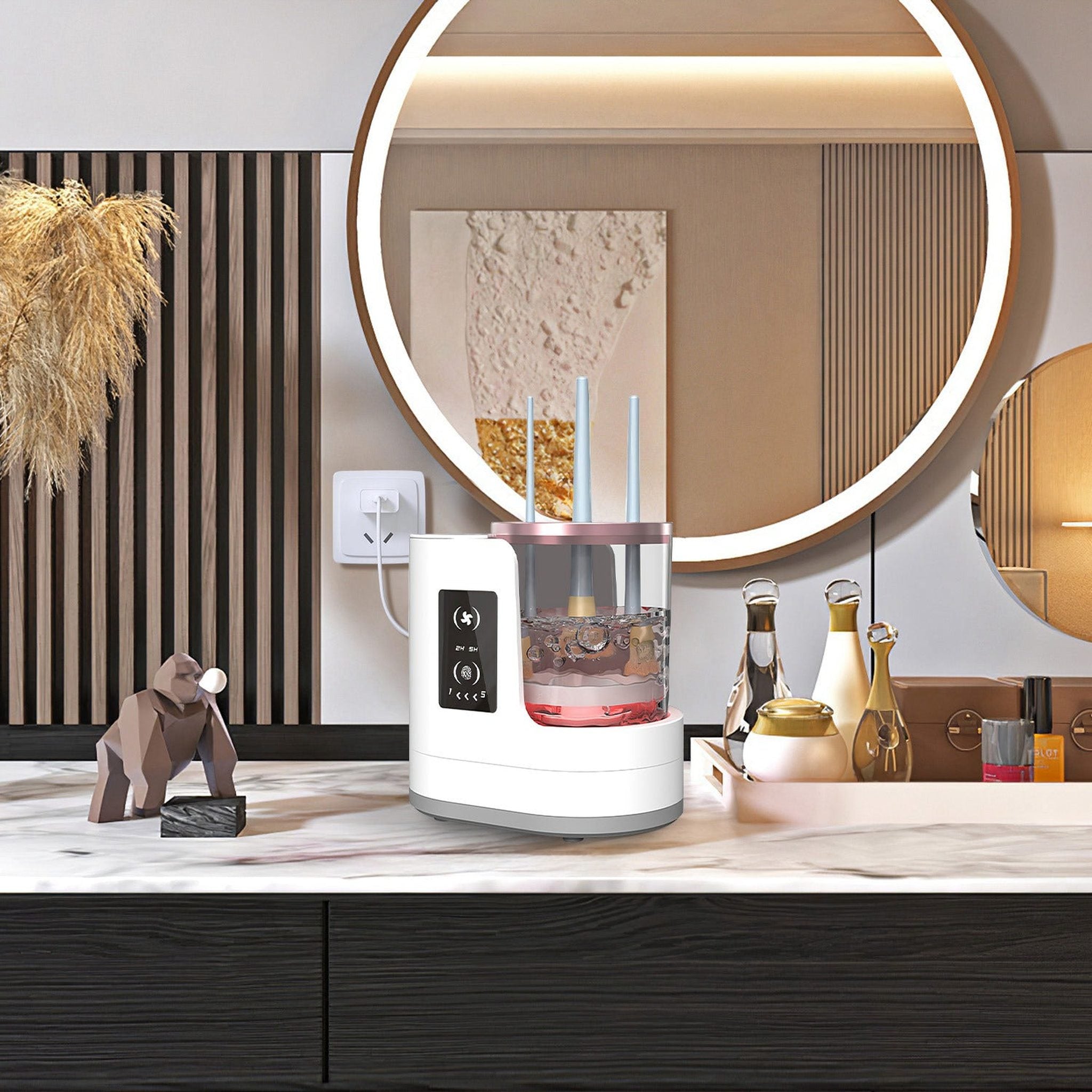 Electric Makeup Brush Cleaner & Dryer | 4-in-1 USB Powered with UV Disinfection