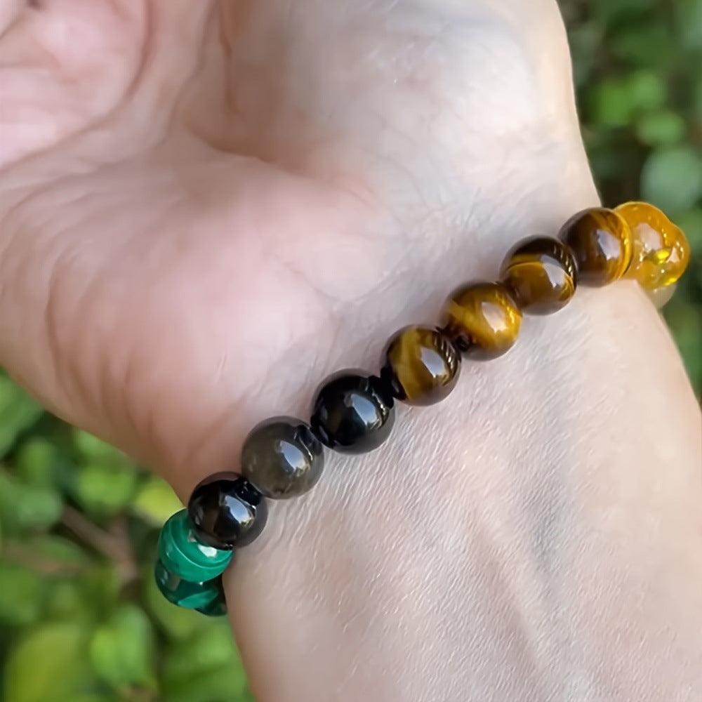 Universal Natural Stone Bracelet – Citrine, Aventurine, Malachite Healing Energy Bracelet