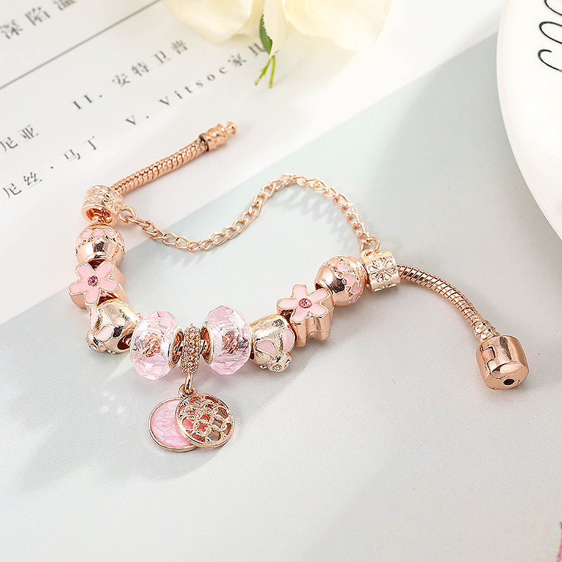 Rose Gold Geometric Bracelet for Women – Trendy Fashion Love Jewelry