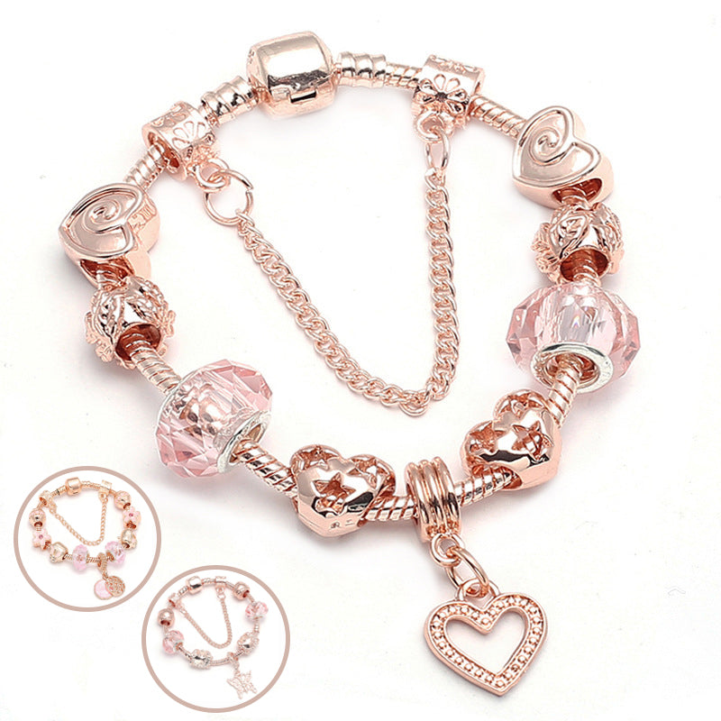 Rose Gold Geometric Bracelet for Women – Trendy Fashion Love Jewelry