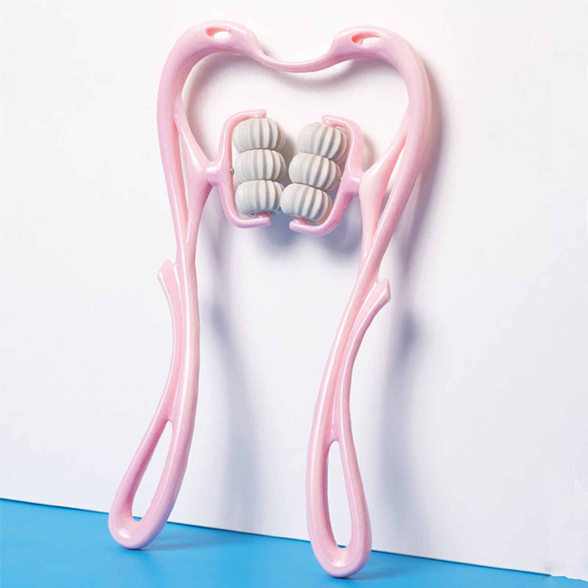 Six-Wheel Manual Neck Massager Roller – Relieve Neck Pain, Tension & Stiffness | Full Body Muscle Massage Tool